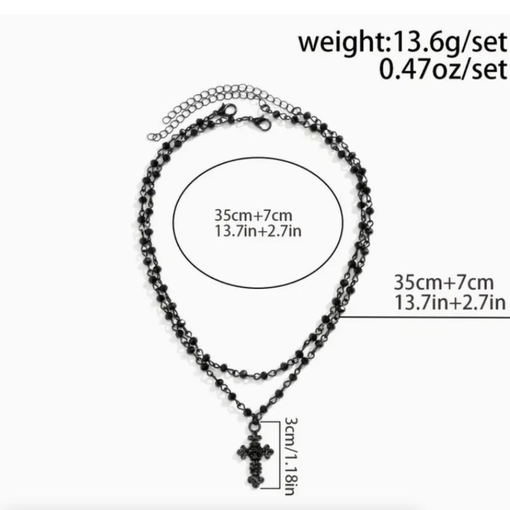 BACK IN STOCK NWT 2 Piece Beaded Chain Necklace - Picture 2 of 3